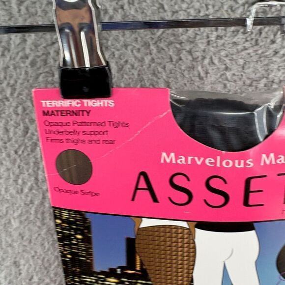 Marvelous Mama Assets by Spanx Maternity Shaping Striped Tights Size XL New - Picture 5 of 8
